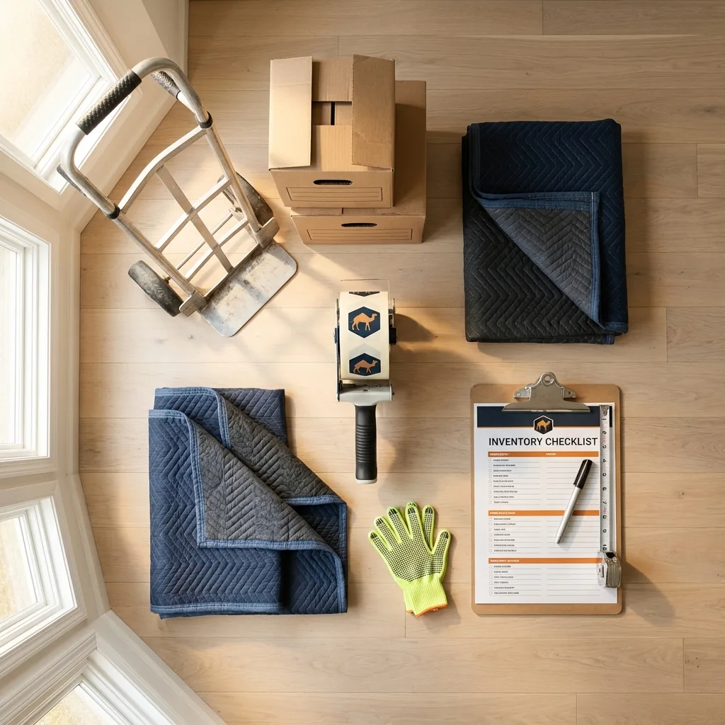 Professional moving supplies and packing materials layout for Port Royal residential relocations